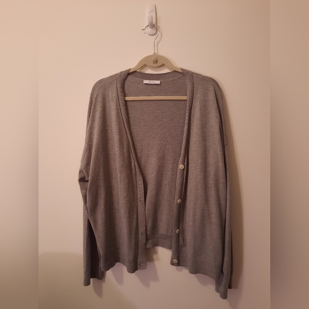 Grey Cashmere blend cardigan